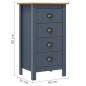 vidaXL Mesita de noche Hill madera maciza de pino gris 46x35x49,5 cm vidaXL Mesita de noche Hill madera maciza de pino gris 46x35x49,5 cm