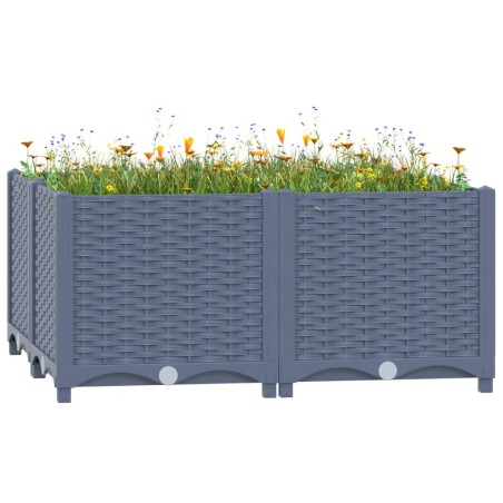 vidaXL Arriate polipropileno 80x80x38 cm