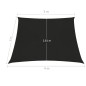 vidaXL Toldo de vela negro HDPE 160 g/m² 3/4x3 m vidaXL Toldo de vela negro HDPE 160 g/m² 3/4x3 m