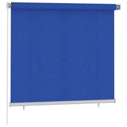 vidaXL Persiana enrollable de jardín HDPE azul 160x140 cm