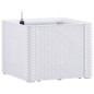 vidaXL Arriate con sistema de riego automático blanco 43x43x33 cm vidaXL Arriate con sistema de riego automático blanco 43x43x33 cm