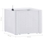 vidaXL Arriate con sistema de riego automático blanco 43x43x33 cm vidaXL Arriate con sistema de riego automático blanco 43x43x33 cm