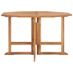vidaXL Mesa de comedor plegable para jardín madera teca 120x120x75 cm