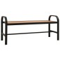 vidaXL Banco de jardín acero y WPC marrón y negro 124,5 cm vidaXL Banco de jardín acero y WPC marrón y negro 124,5 cm