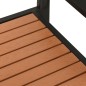 vidaXL Banco de jardín acero y WPC marrón y negro 124,5 cm vidaXL Banco de jardín acero y WPC marrón y negro 124,5 cm
