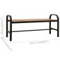 vidaXL Banco de jardín acero y WPC marrón y negro 124,5 cm vidaXL Banco de jardín acero y WPC marrón y negro 124,5 cm