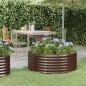 vidaXL Jardinera arriate acero recubrimiento polvo marrón 100x100x36cm vidaXL Jardinera arriate acero recubrimiento polvo marrón 100x100x36cm