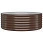 vidaXL Jardinera arriate acero recubrimiento polvo marrón 100x100x36cm vidaXL Jardinera arriate acero recubrimiento polvo marrón 100x100x36cm