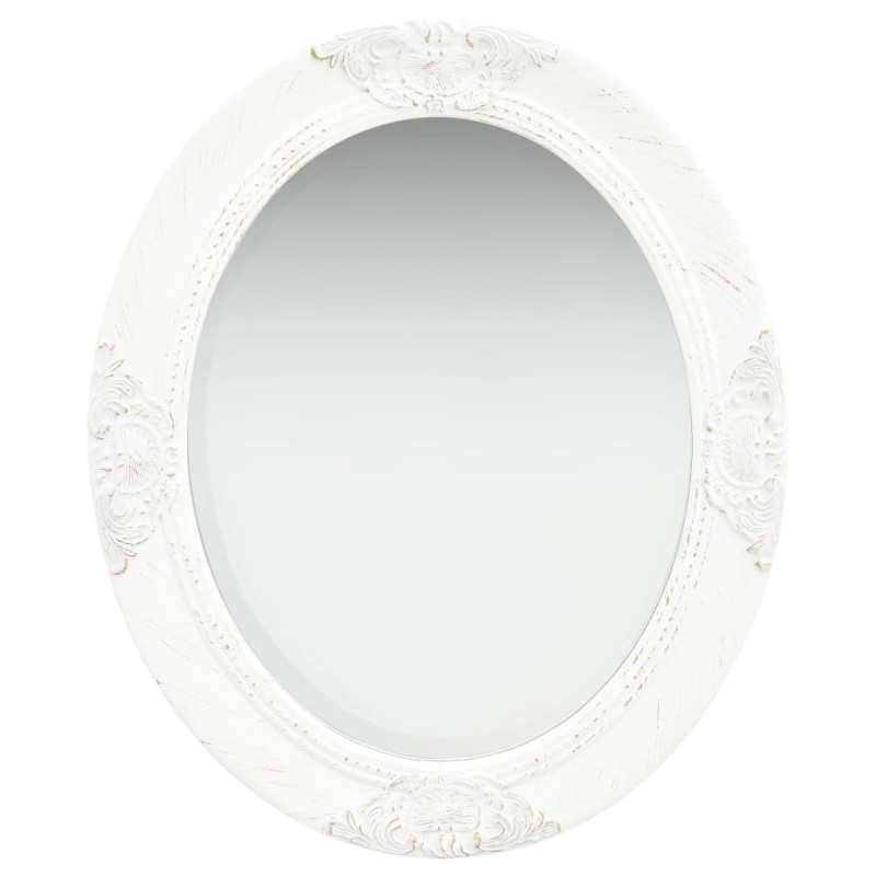 vidaXL Espejo de pared estilo barroco blanco 50x60 cm vidaXL Espejo de pared estilo barroco blanco 50x60 cm