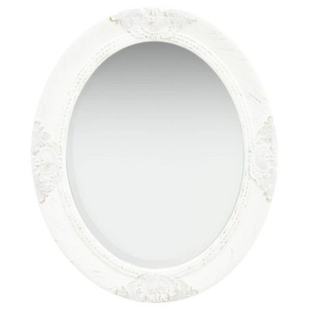 vidaXL Espejo de pared estilo barroco blanco 50x60 cm