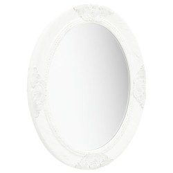 vidaXL Espejo de pared estilo barroco blanco 50x60 cm