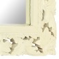 vidaXL Espejo tallado a mano madera maciza de mango blanco 80x50 cm vidaXL Espejo tallado a mano madera maciza de mango blanco 80x50 cm