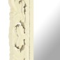 vidaXL Espejo tallado a mano madera maciza de mango blanco 80x50 cm vidaXL Espejo tallado a mano madera maciza de mango blanco 80x50 cm
