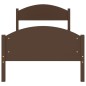 vidaXL Estructura de cama madera maciza pino marrón oscuro 100x200 cm