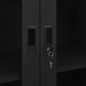 vidaXL Armario de oficina de acero negro 90x40x180 cm
