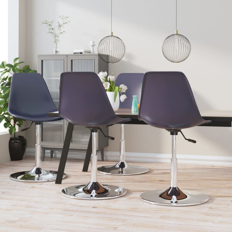 vidaXL Sillas de comedor giratorias 4 unidades PP lila vidaXL Sillas de comedor giratorias 4 unidades PP lila