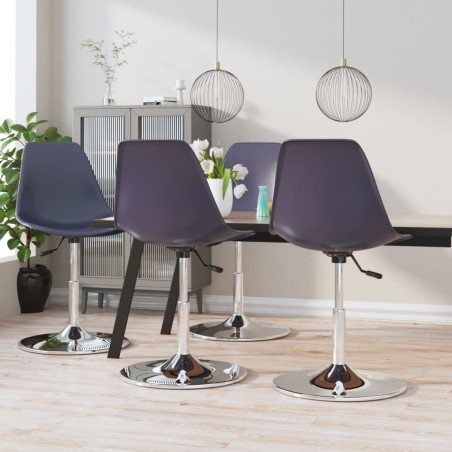 vidaXL Sillas de comedor giratorias 4 unidades PP lila