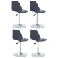 vidaXL Sillas de comedor giratorias 4 unidades PP lila vidaXL Sillas de comedor giratorias 4 unidades PP lila