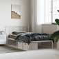 vidaXL Estructura de cama de metal con cabecero blanco 100x200 cm vidaXL Estructura de cama de metal con cabecero blanco 100x200 cm