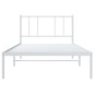 vidaXL Estructura de cama de metal con cabecero blanco 100x200 cm vidaXL Estructura de cama de metal con cabecero blanco 100x200 cm