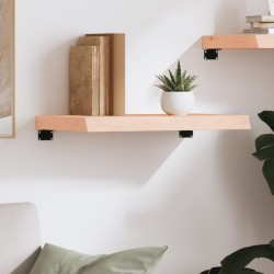 vidaXL Estante de pared madera maciza roble sin tratar 60x40x(2-6) cm