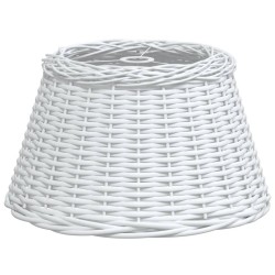 vidaXL Pantalla para lámpara de techo mimbre blanco Ø50x30 cm