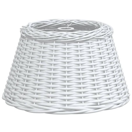 vidaXL Pantalla para lámpara de techo mimbre blanco Ø50x30 cm