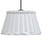 vidaXL Pantalla para lámpara de techo mimbre blanco Ø50x30 cm vidaXL Pantalla para lámpara de techo mimbre blanco Ø50x30 cm