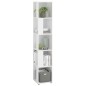 FMD Estantería de esquina con 10 compartimentos laterales blanco FMD Estantería de esquina con 10 compartimentos laterales blanco