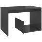 vidaXL Mesa auxiliar madera contrachapada gris brillante 59x36x38 cm vidaXL Mesa auxiliar madera contrachapada gris brillante 59x36x38 cm