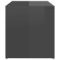 vidaXL Mesa auxiliar madera contrachapada gris brillante 59x36x38 cm vidaXL Mesa auxiliar madera contrachapada gris brillante 59x36x38 cm