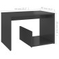 vidaXL Mesa auxiliar madera contrachapada gris brillante 59x36x38 cm vidaXL Mesa auxiliar madera contrachapada gris brillante 59x36x38 cm