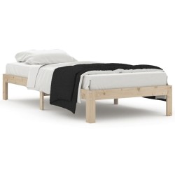 vidaXL Estructura de cama de madera maciza de pino 90x200 cm
