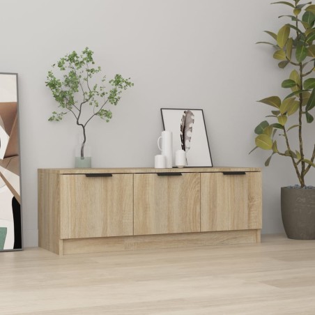 vidaXL Mueble de TV madera contrachapada roble Sonoma 102x35x36,5 cm