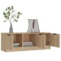 vidaXL Mueble de TV madera contrachapada roble Sonoma 102x35x36,5 cm
