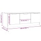 vidaXL Mueble de TV madera contrachapada roble Sonoma 102x35x36,5 cm
