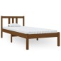 vidaXL Estructura de cama madera maciza marrón miel 75x190 cm