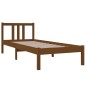 vidaXL Estructura de cama madera maciza marrón miel 75x190 cm