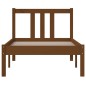 vidaXL Estructura de cama madera maciza marrón miel 75x190 cm
