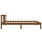 vidaXL Estructura de cama madera maciza marrón miel 75x190 cm