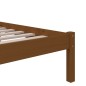 vidaXL Estructura de cama madera maciza marrón miel 75x190 cm