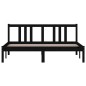 vidaXL Estructura de cama madera maciza negro tamaño king 150x200 cm vidaXL Estructura de cama madera maciza negro tamaño king 150x200 cm