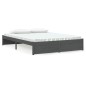 vidaXL Estructura de cama madera maciza gris tamaño king 150x200 cm