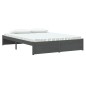 vidaXL Estructura de cama madera maciza gris tamaño king 150x200 cm