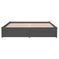 vidaXL Estructura de cama madera maciza gris tamaño king 150x200 cm