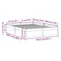 vidaXL Estructura de cama madera maciza gris tamaño king 150x200 cm
