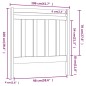 vidaXL Cabecero de cama madera maciza de pino gris 106x4x100 cm vidaXL Cabecero de cama madera maciza de pino gris 106x4x100 cm