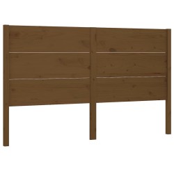 vidaXL Cabecero madera maciza de pino marrón miel 206x4x100 cm