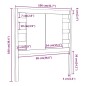 vidaXL Cabecero madera maciza de pino gris 106x4x100 cm vidaXL Cabecero madera maciza de pino gris 106x4x100 cm