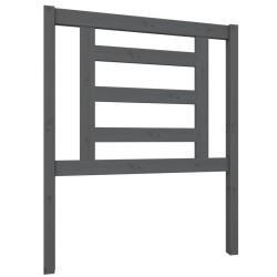 vidaXL Cabecero de cama madera maciza de pino gris 81x4x100 cm